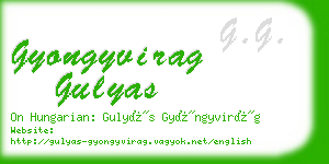 gyongyvirag gulyas business card